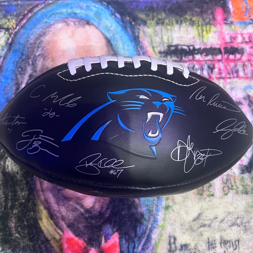 2012 team autographed Carolina Panthers Autographed Football